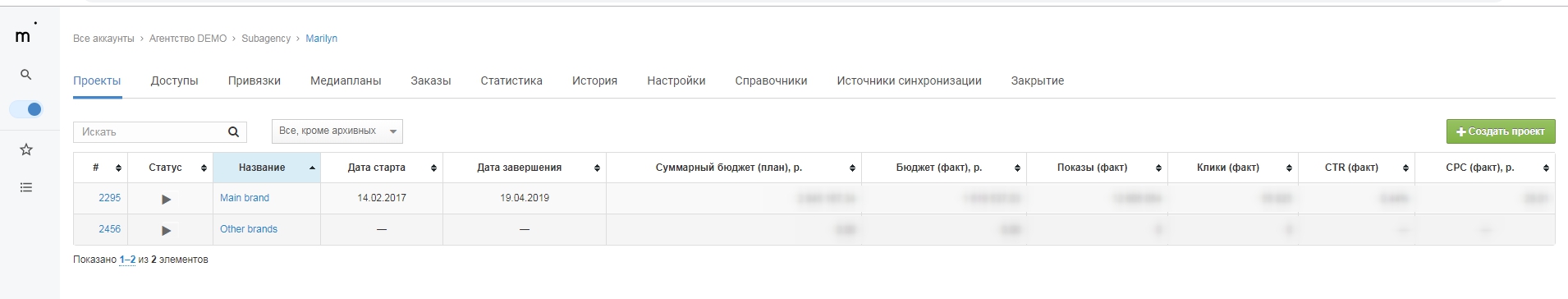 Стандартный аккаунт